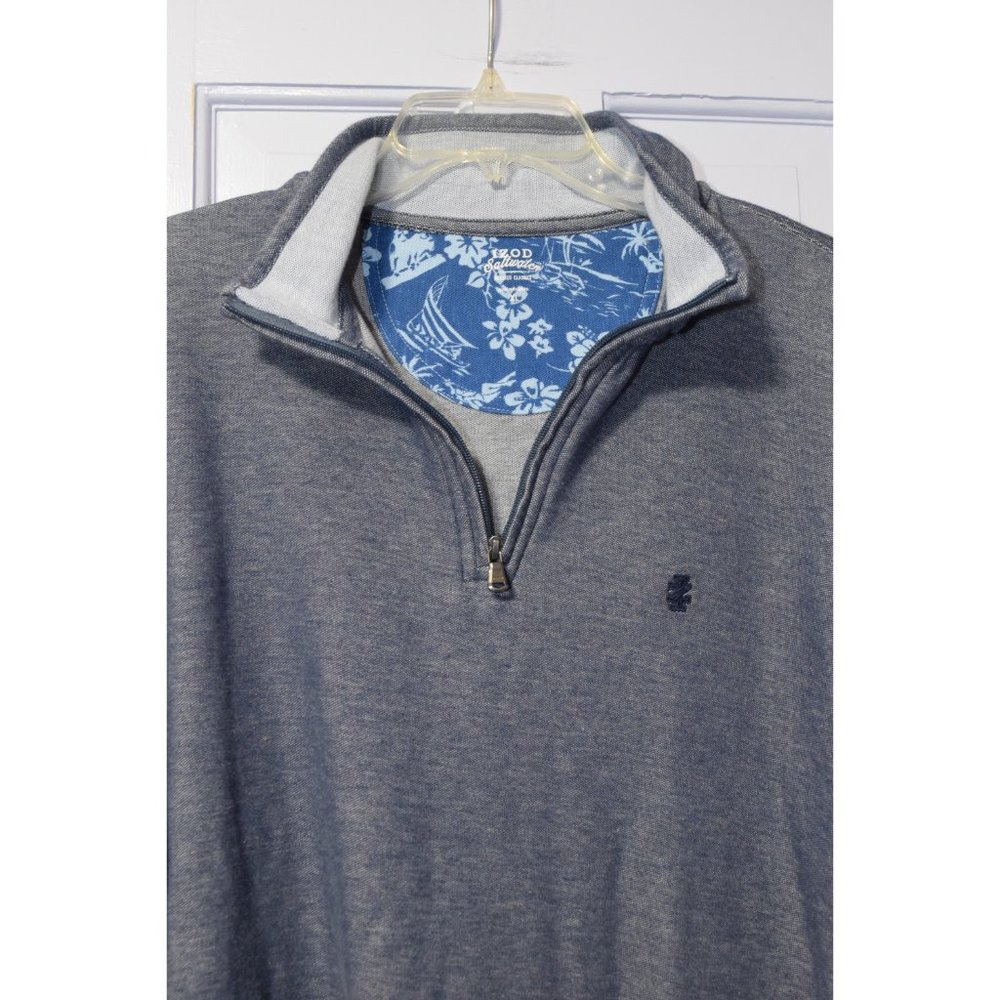 Izod Saltwater 1/4 zip blue pullover size XL - Picture 4 of 4